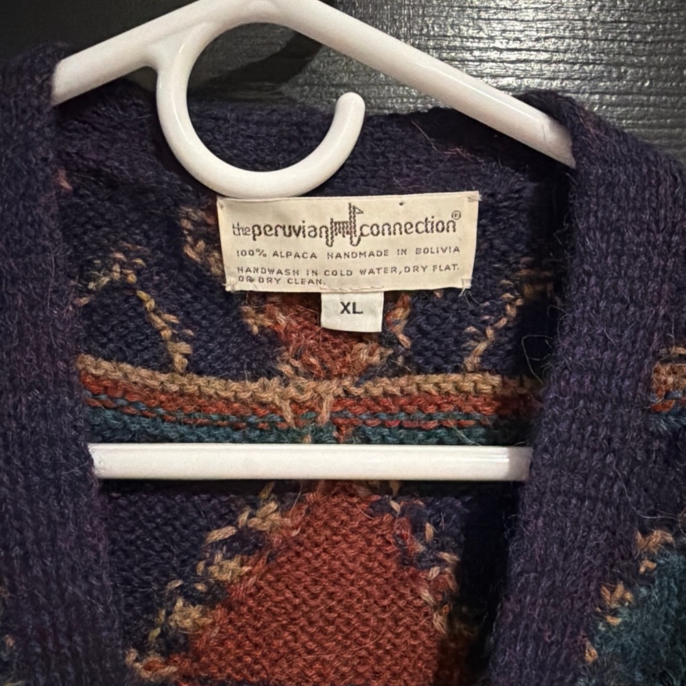 VTG Peruvian Connection Multicolor Geometric Card… - image 3